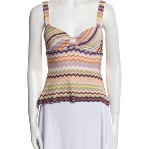 Missoni Multicolor Zigzag Knit Top